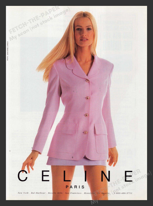 Celine Paris Long Legged Model 1990s Print Advertisement 1996 Fetch the Paper!