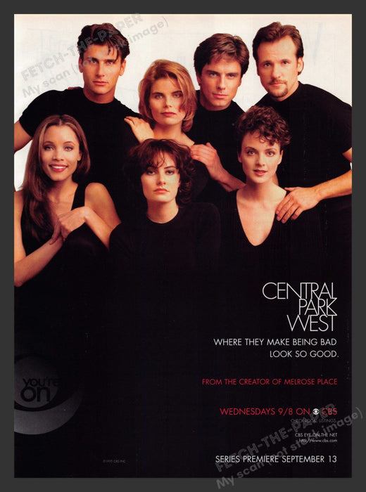 Central Park West 1990s Print Advertisement 1995 T.V. Show Actor CBS Promo Fetch the Paper!
