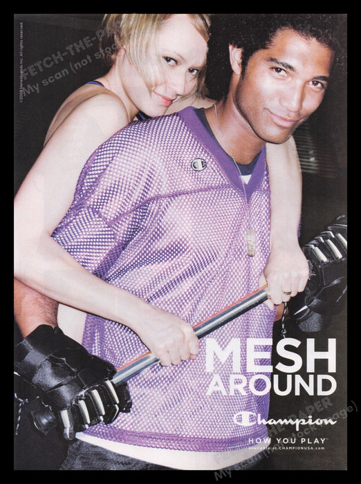 Champion 2000s Print Advertisement Ad 2009 Clothing Mesh Sport Fetch the Paper!