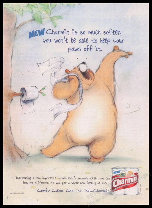 Charmin 2000s Print Advertisement Ad 2002 Fetch the Paper!