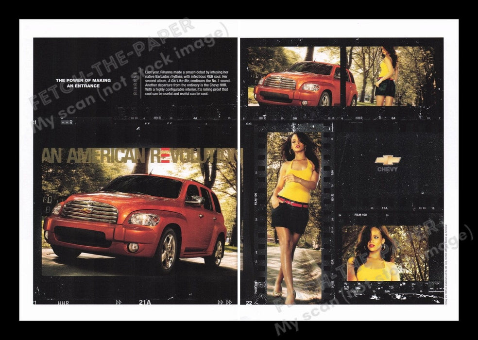 Chevrolet HHR Rihanna 2000s Print Advertisement Ad (2 pages) 2006 Singer Promo Fetch the Paper!
