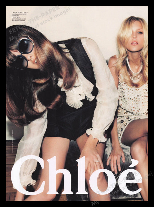 Chloe 2000's Print Advertisement Ad 2007 Clothing Legs Fetch the Paper!