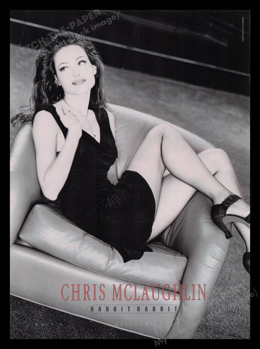 Chris McLaughlin 1990s Print Advertisement Ad 1993 Legs Dress Rabbit Rabbit Fetch the Paper!