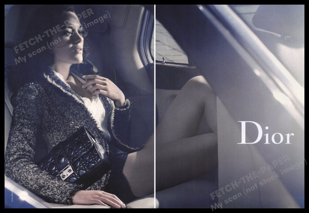 Christian Dior Marion Cotillard 2000s Print Advertisement (2 pages) 2011 Legs Fetch the Paper!