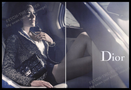 Christian Dior Marion Cotillard 2000s Print Advertisement (2 pages) 2011 Legs Fetch the Paper!