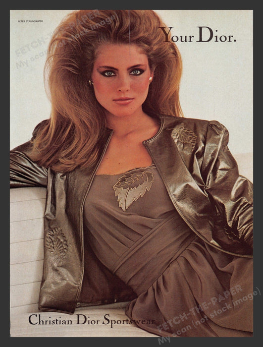 Christian Dior Sportswear Big Hair Model 1980s Print Advertisement 1981 Fetch the Paper!