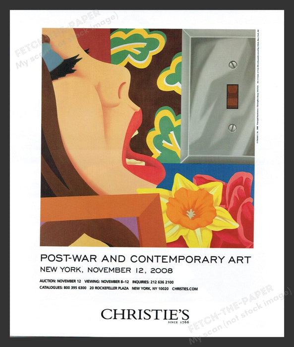 2008 Christie's Auction Post-War & Contemporary Art Print Advertisement Ad