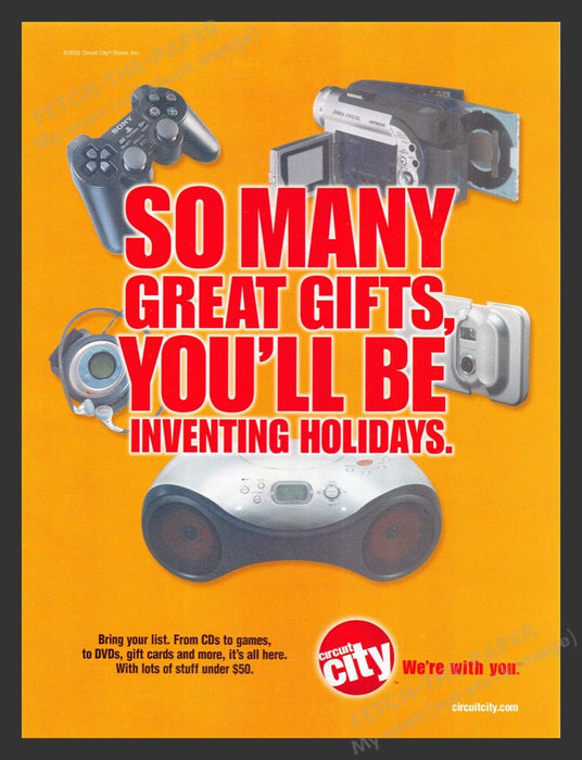 2002 Circuit City Electronics Store Print Advertisement Ad