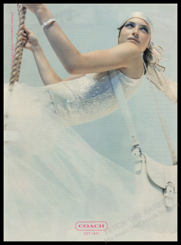 Coach Handbags 2000s Print Advertisement Ad 2003 Model Swinging — Fetch
