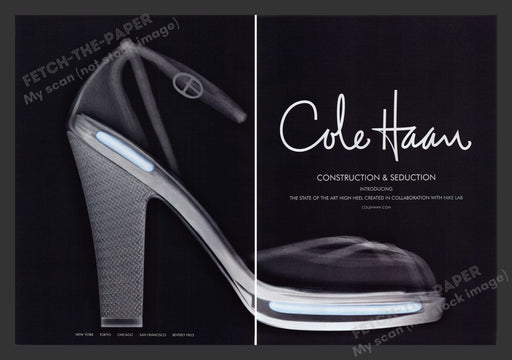 Cole Haan 2000s Print Advertisement (2 pages) Shoe High Heel Seduction Fetch the Paper!