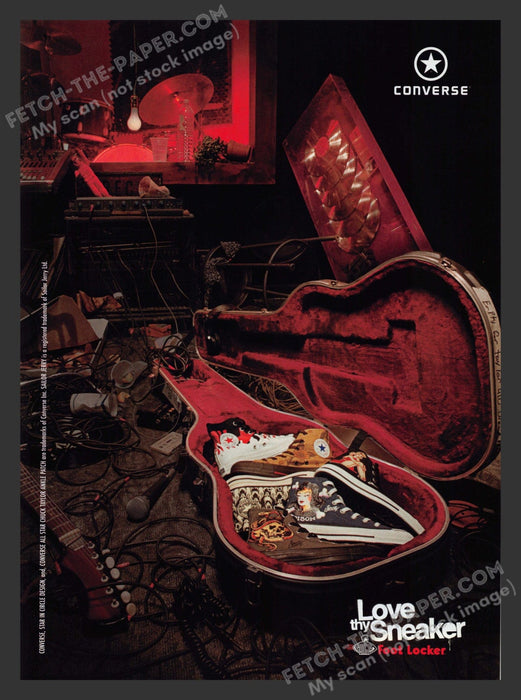 2007 Print Advertisement Converse Chuck Taylor Sailor Jerry Artist Shoes Ad.