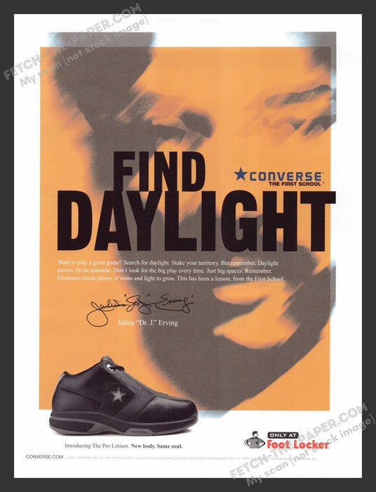 2003 Converse Shoes Julius "Dr. J." Erving Athlete Print Advertisement Ad.