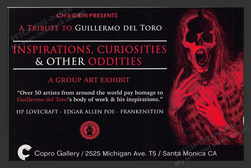 2017 Copro Art Gallery Guillermo Del Toro Exhibit Print Advertisement.