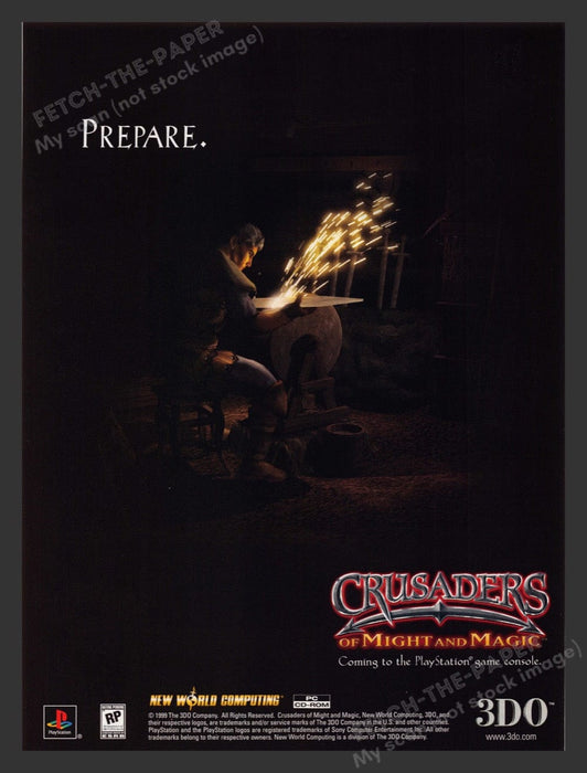 1999 Crusaders of Might and Magic Video Game Print Advertisement
