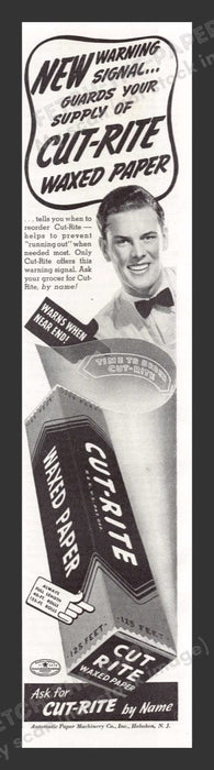 1940 Cut Rite Waxed Paper Print Advertisement Ad