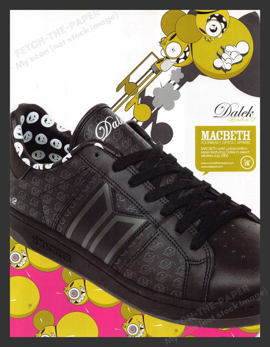 2005 Dalek London 2 Shoes Macbeth Print Advertisement.