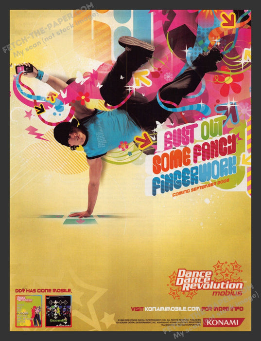 2008 Print Advertisement Dance Dance Revolution Video Game Ad.