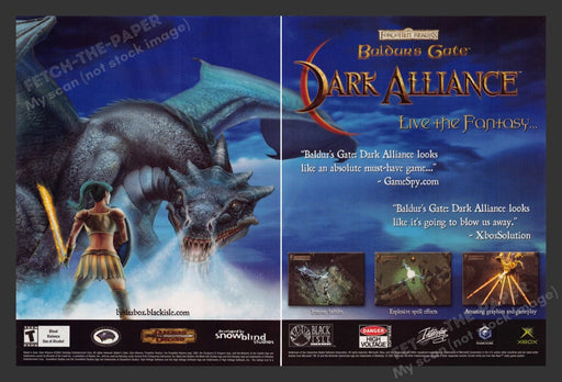 2002 Dark Alliance Video Game Print Advertisement (2 Pages)