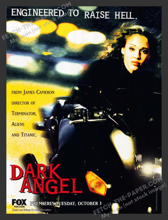 2000 Print Advertisement Dark Angel T.V. Show Jessica Alba Actress Ad.