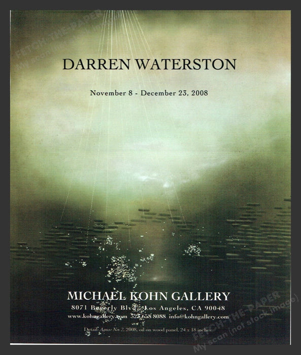 2008 Darren Waterston L.A. Art Gallery Show Print Advertisement Ad