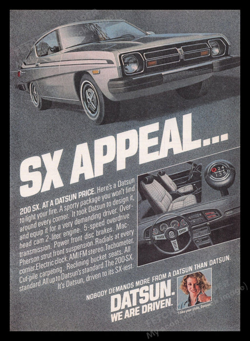 Datsun 200 SX Car 1970s Print Advertisement Ad 1978 Fetch the Paper!
