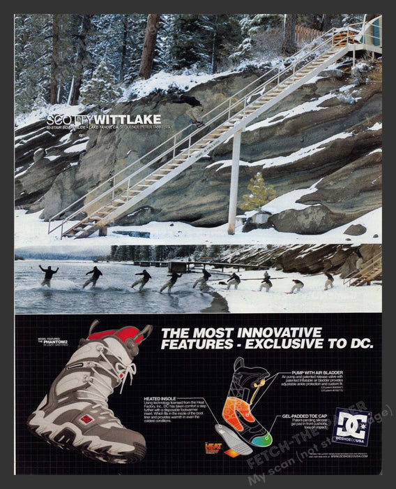 2002 DC Shoe Phantom2 Scotty Wittlake Lake Tahoe, CA Print Advertisement Ad