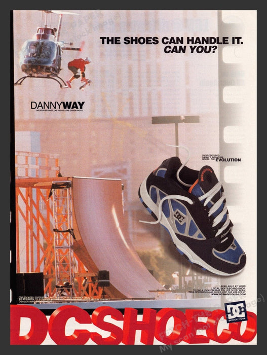 2000 DC Shoes Danny Way Helicopter Print Advertisement Ad