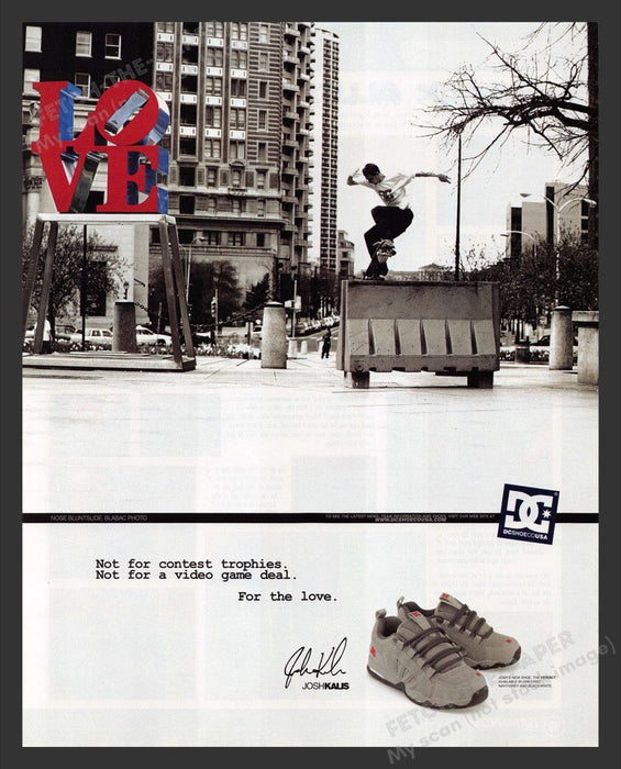 2002 DC Shoes Josh Kalis Skateboarder Print Advertisement Ad