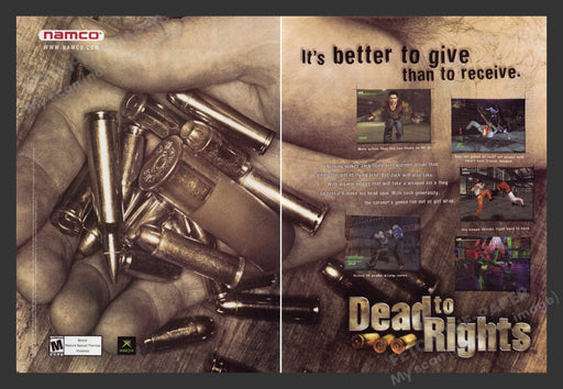 2002 Dead to Rights Video Game Print Advertisement (2 Pages)