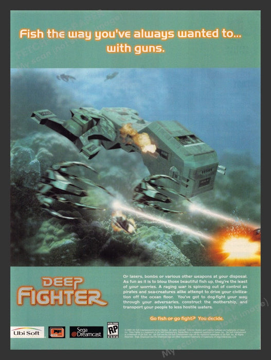 2000 Deep Fighter Video Game Print Advertisement