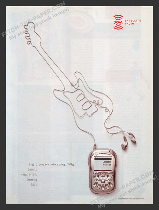 2005 Print Advertisement Delphi MyFi XM2go Radio Ad.