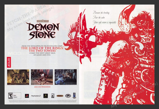 2004 Demon Stone Video Game Print Advertisement (2 Pages)