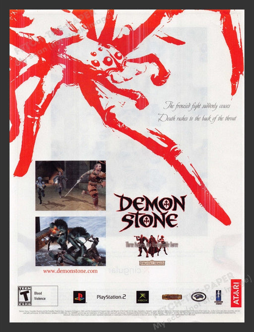 2004 Demon Stone Video Game Print Advertisement