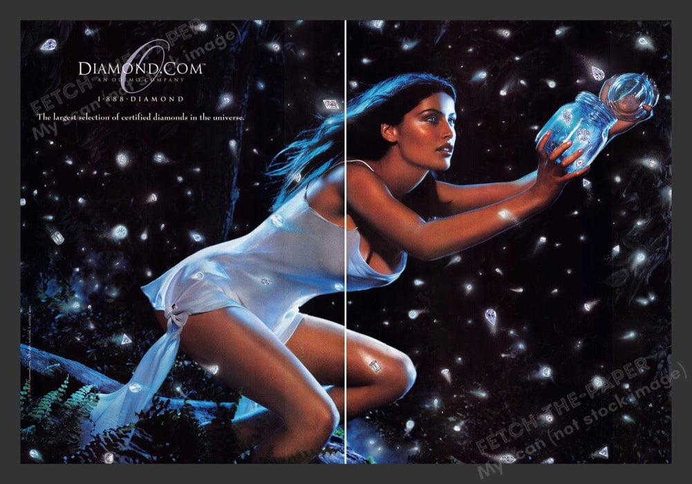 2000 Diamond.com Laetitia Casta Gorgeous Print Advertisement (2 Pages)