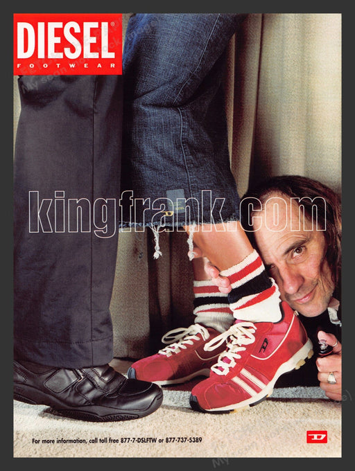 2000 Diesel Footwear / Shoes King Frank Print Advertisement Ad.