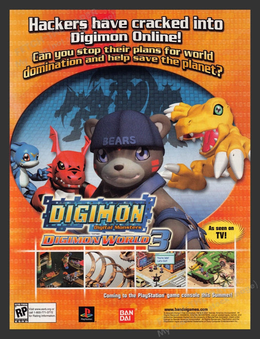 2002 Digimon World 3 Video Game Print Advertisement