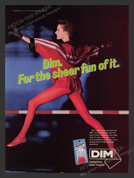 Dim Pantyhose From France Hosiery 1980s Print Advertisement 1983 Fetch the Paper!