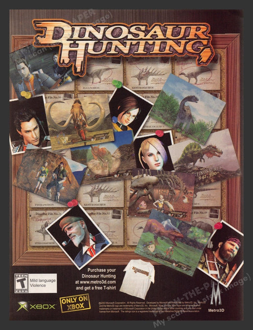 2004 Dinosaur Hunting Video Game Print Advertisement