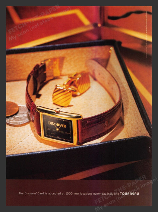 2000 Tourneau Watches with Discover Card Print Advertisement Ad