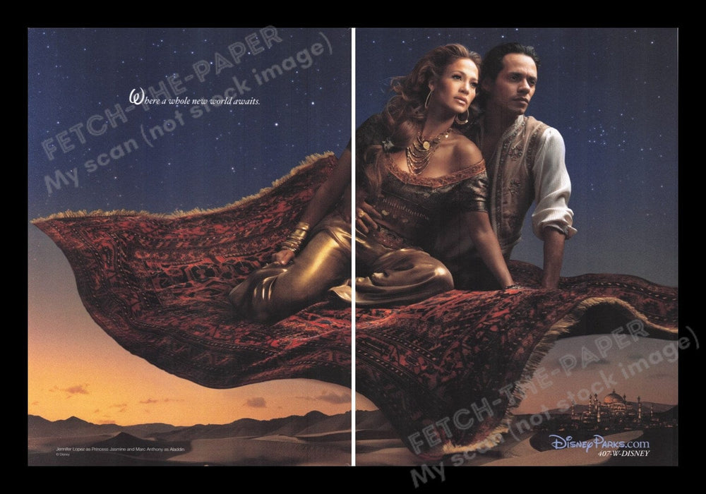 Disney Parks Jennifer Lopez and Mark Anthony 2000s Magazine Photo (2 pages) 2008 Fetch the Paper!