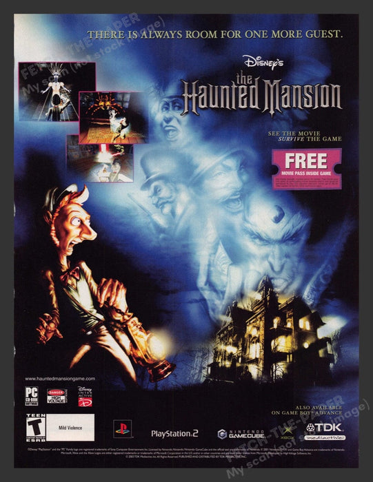 2003 Disney's The Haunted Mansion Video Game Print Advertisement