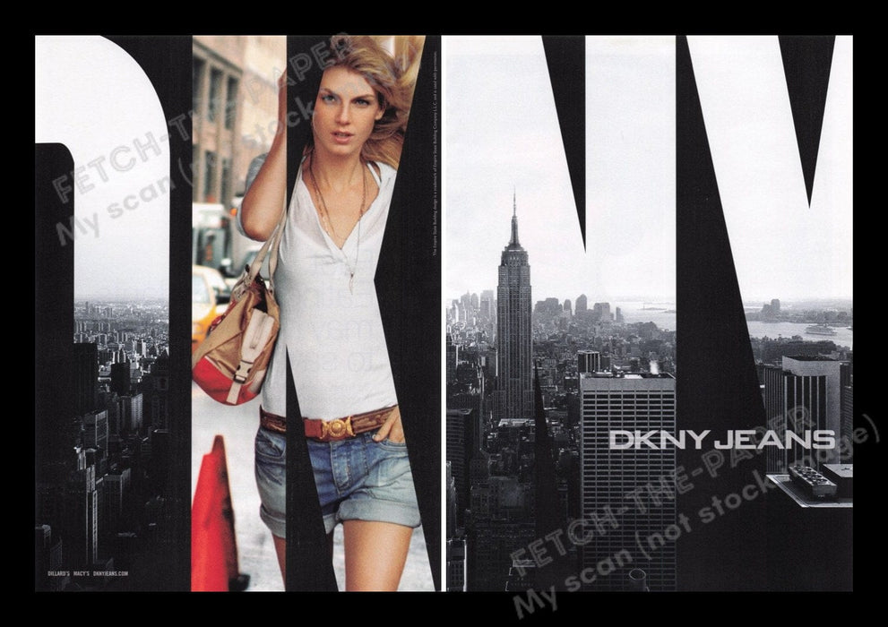 DKNY Clothing 2000s Print Advertisement (2 pages) 2007 NYC Fetch the Paper!