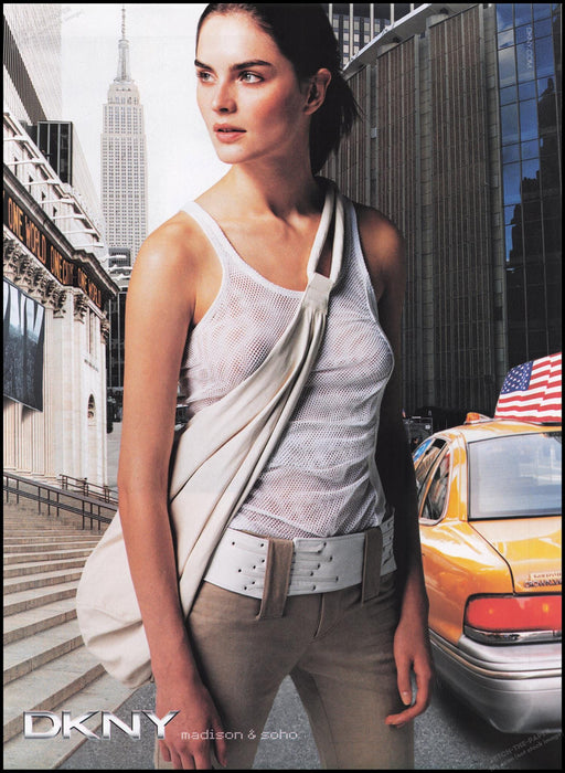 DKNY Donna Karan 2000s Print Advertisement Ad 2002 Empire State Building Fetch the Paper!