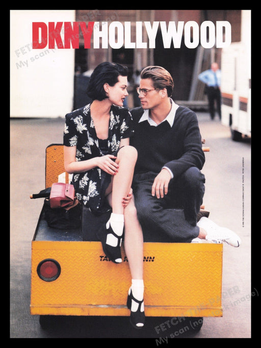 DKNY Hollywood Clothing 1990s Print Advertisement Ad 1995 Bobby Socks Legs Fetch the Paper!