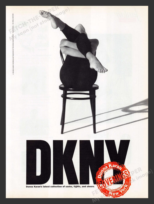 1990 DKNY Hosiery , Socks, Tights Coverings Print Advertisement Ad