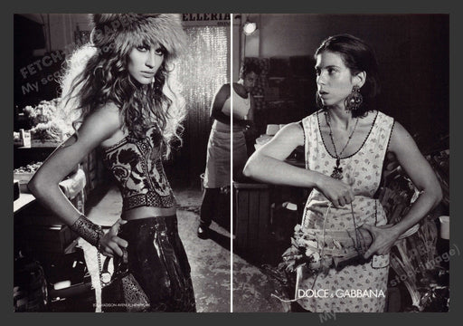 Dolce & Gabbana 2000s Print Advertisement (2 pages) 2000 Gisele Russian Hat Fetch the Paper!