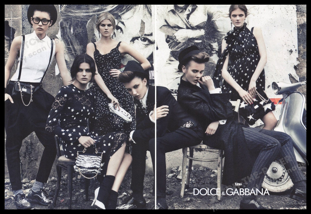 Dolce & Gabbana Fashion 2000s Print Advertisement (2 pages) 2011 Models legs Fetch the Paper!