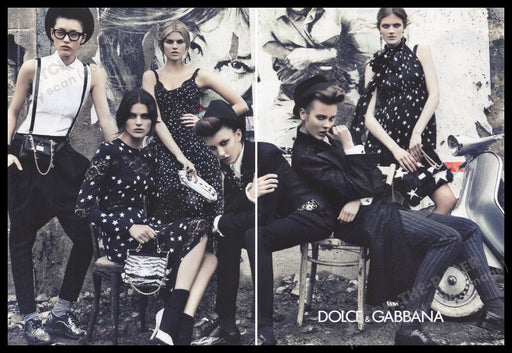 Dolce & Gabbana Fashion 2000s Print Advertisement (2 pages) 2011 Models legs Fetch the Paper!