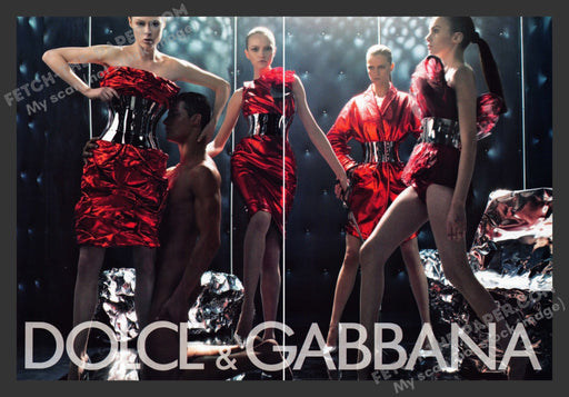 2007 Print Advertisement 2 Page Dolce & Gabbana Fashion Model Clothing Nude Male.