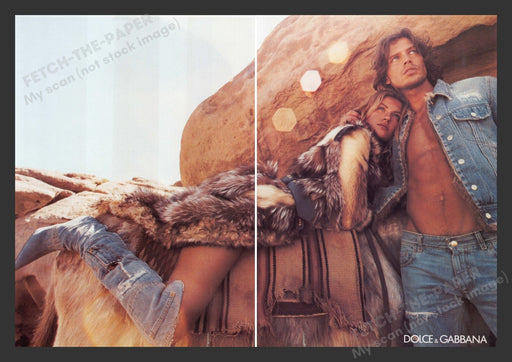 Dolce & Gabbana Gisele Bundchen Horse 2000s Print Advertisement (2 pages) 2001 Fetch the Paper!